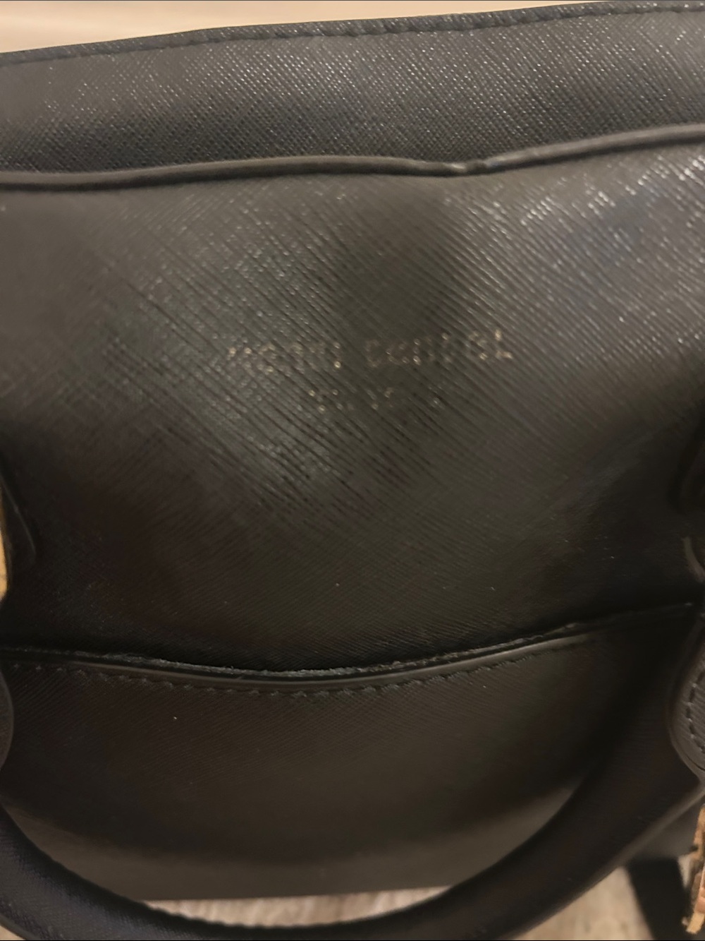 henri bendel Black Satchel with Gold Accent Logo Charm - Picture 5 of 11